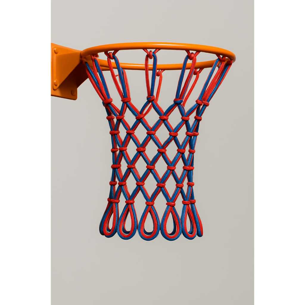 MEIO PAR DE REDE DE BASQUETE 4MM  FIO DUPLO CORES 