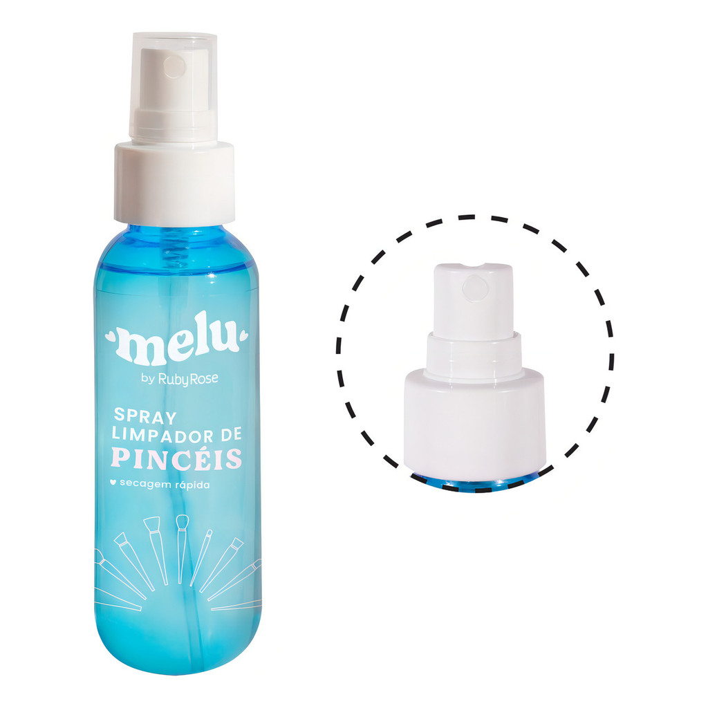Spray Limpador De Pincéis Melu by Ruby Rose 100ml