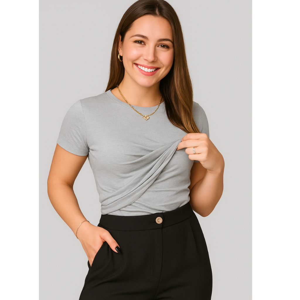 Blusa Amamentação Premium Camiseta T-shirt Blusi