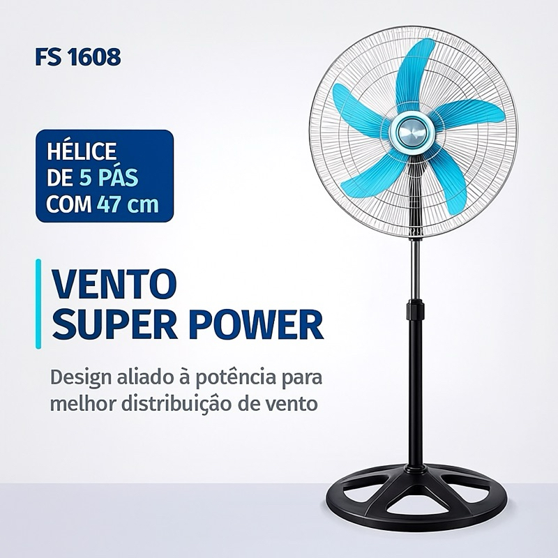 Ventilador de Coluna Turbo 1,05-1,30cm/5 PásVenti