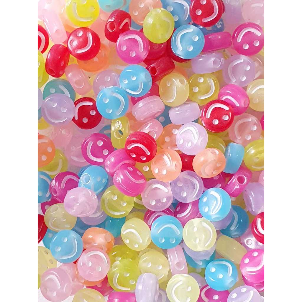 Miçanga Infantil Smile Redondo Translucido 4x7mm 