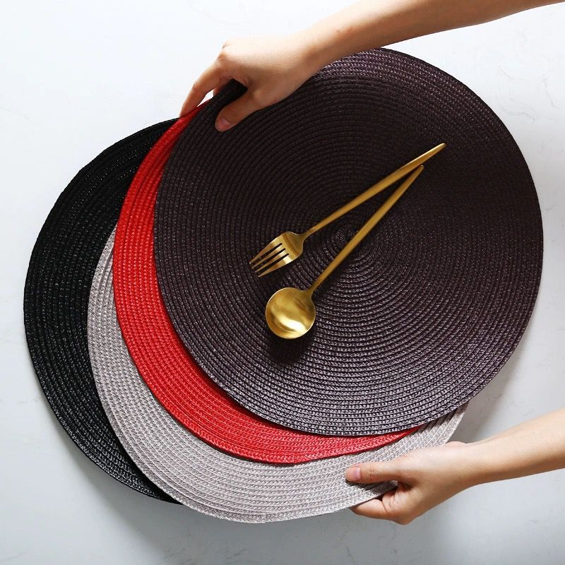 Kit 4 ou 6 Peças Tapete De Jogo Americano Redondo