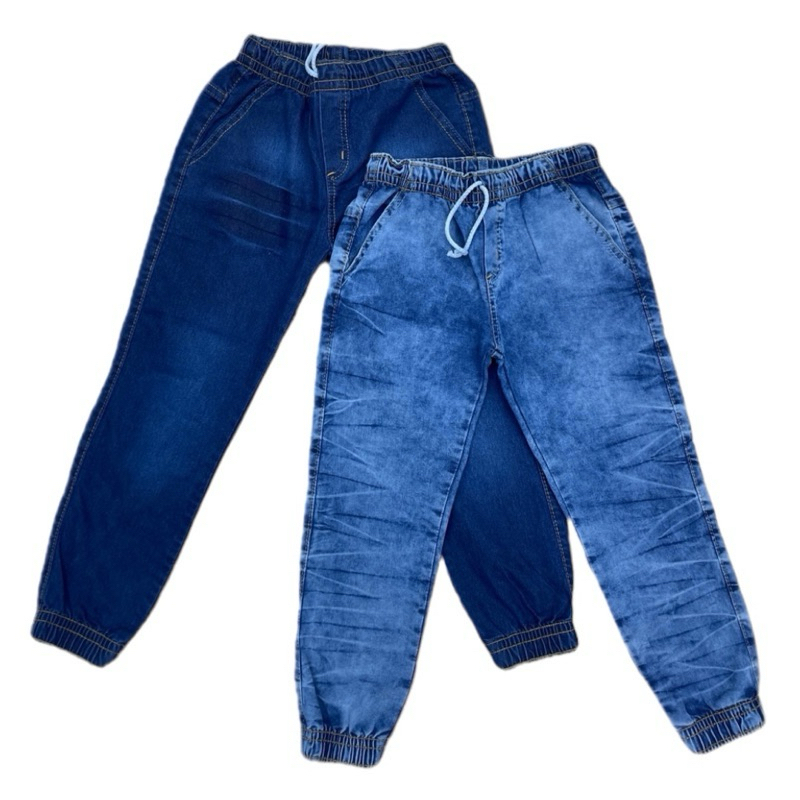 Calça Jogger Juvenil Menino Infantil Jeans Com El