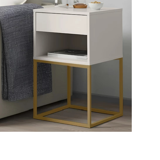 Mesa de Cabeceira Sofia Base de Aço Industrial 1 