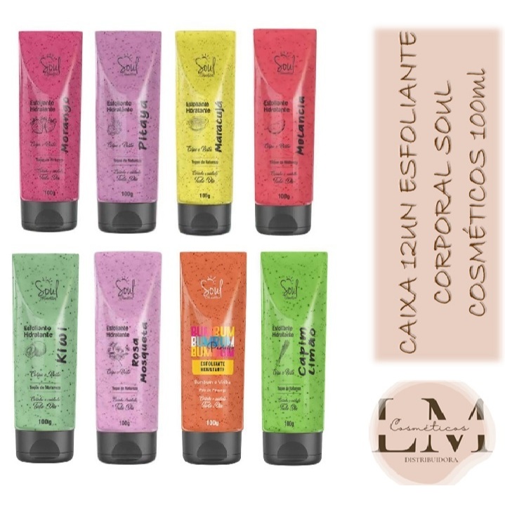 Caixa 12un Hidratante Esfoliante Soul Cosméticos 