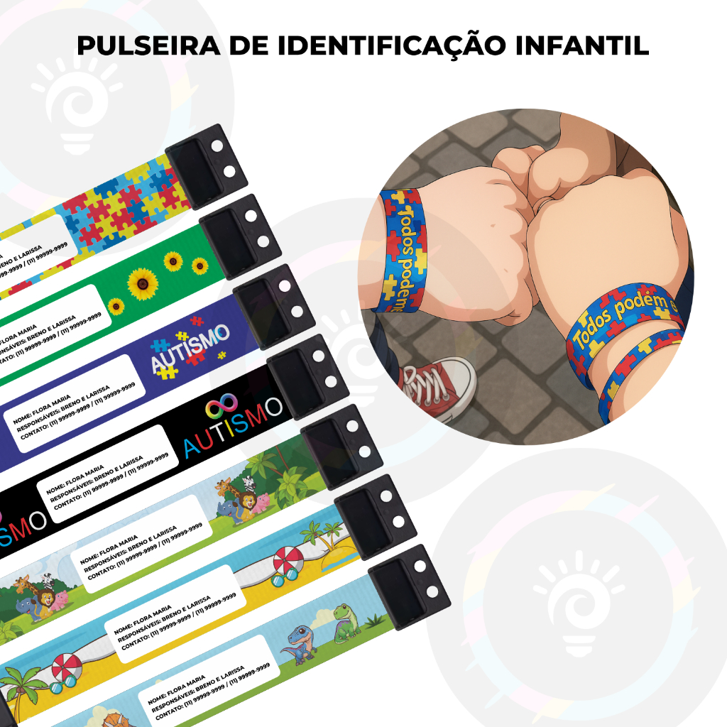 Pulseira de Identificação Infantil Personalizada