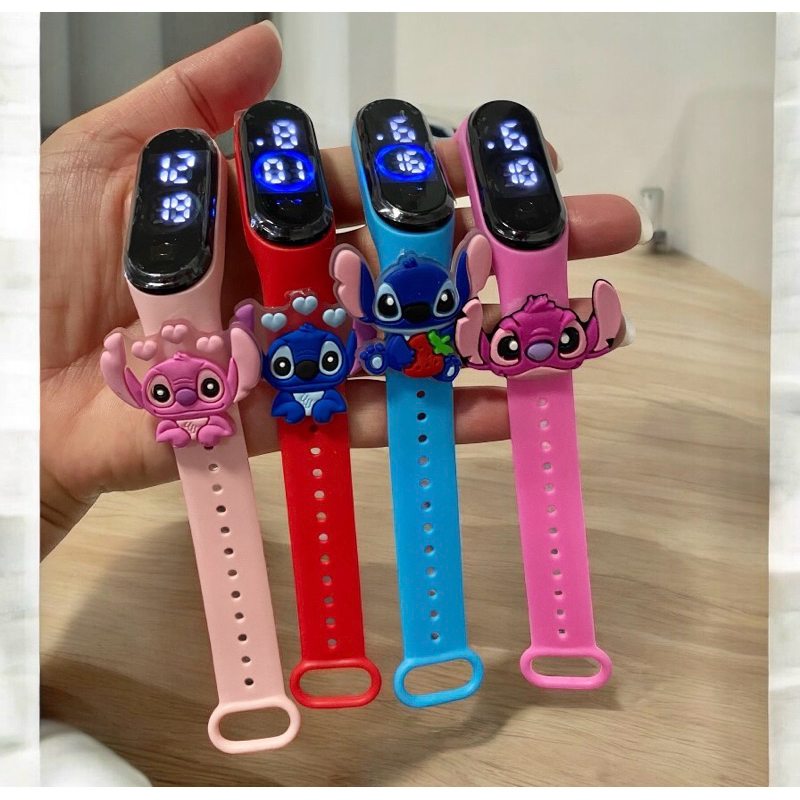 Relógio Digital Infantil Stitch para presentes, t