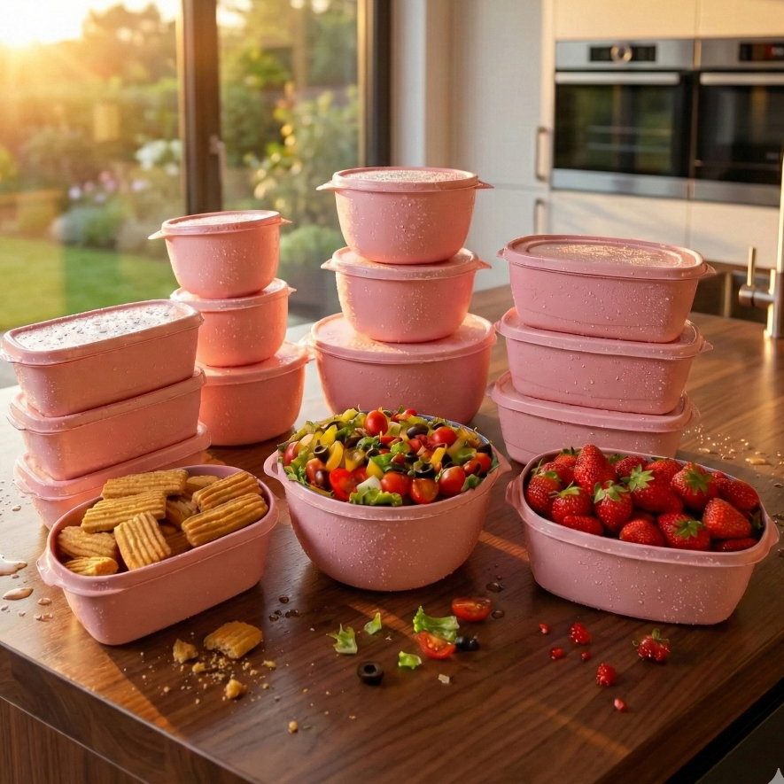 Kit com 15 Potes Plásticos Herméticos para Cozin