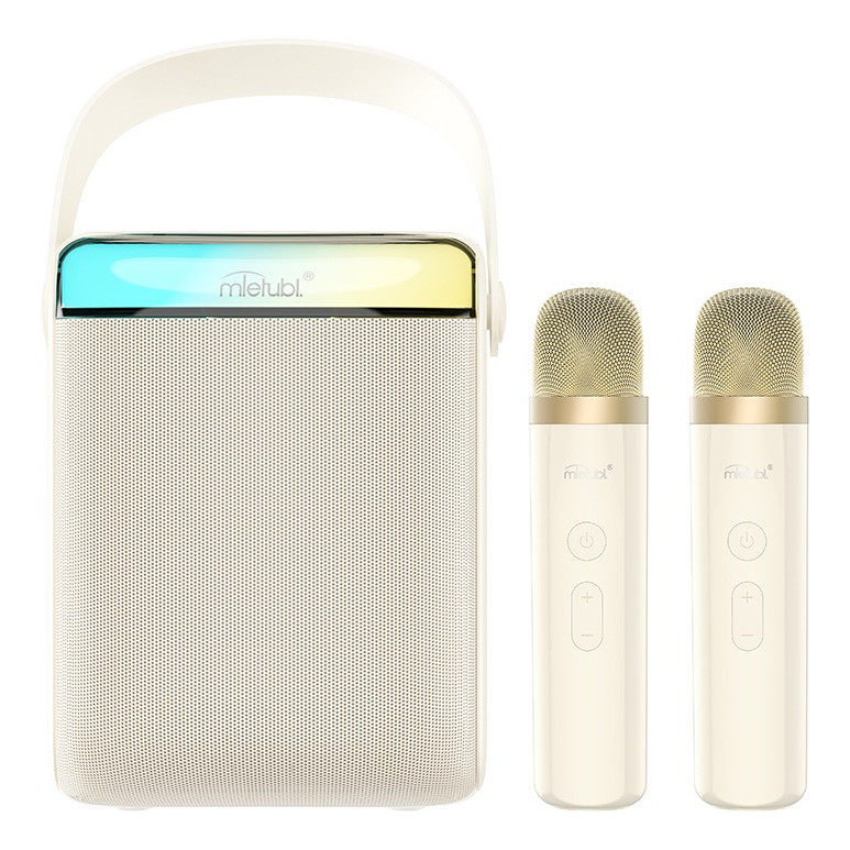 Caixa De Som Blsp03 Karaokê 2 Microfones Sem Fio 