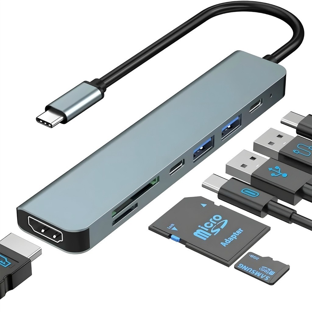 Hub Adaptador 7 portas USB 2.0 USB 3.0 Hub Tipo C 