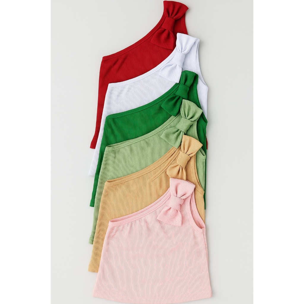 Blusa Infantil Feminina Ombro Só com Laço  Moda 