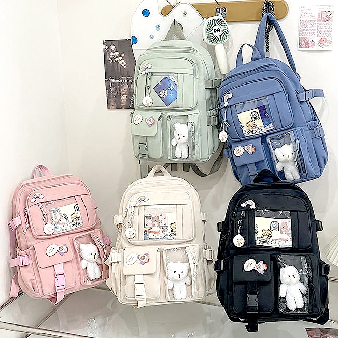 Mochila Escolar Unissex De Grande Capacidade, Impe