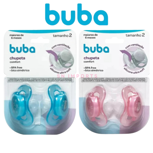 Kit 2 Unidades Chupetas Buba Confort Ultra Bico Si