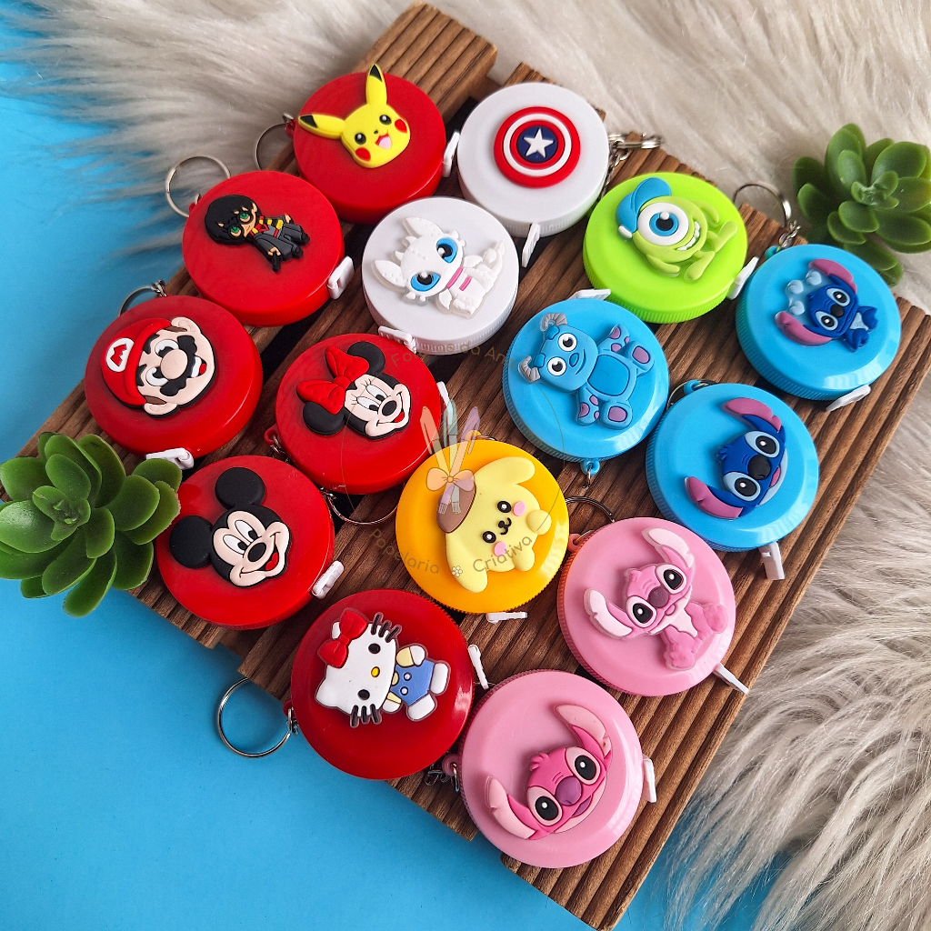 Fita métrica portátil personagem 1,5m desenhos c