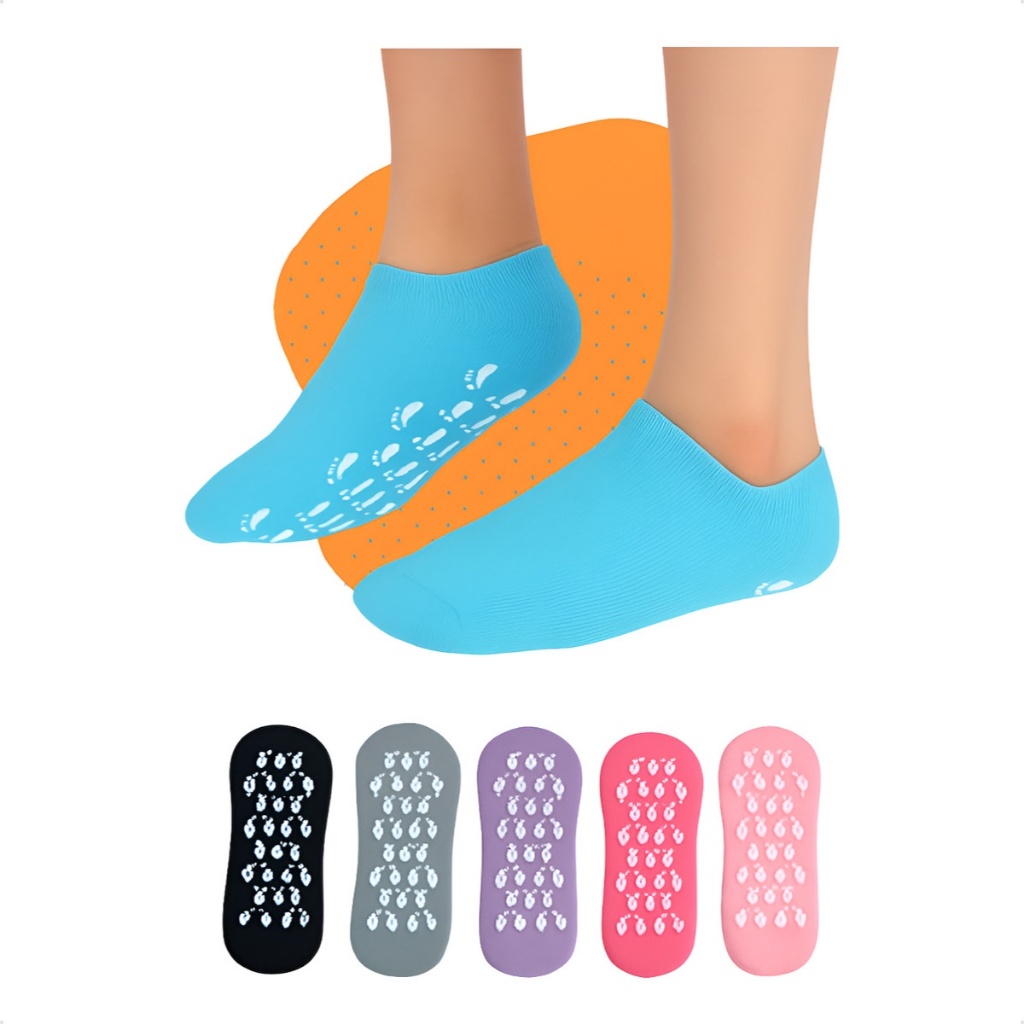 Kit Par De Meias De Silicone Para o Cuidados Dos P