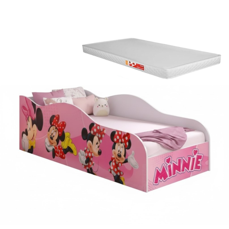 Cama Infantil Mini Formato Carro para Meninas Estr