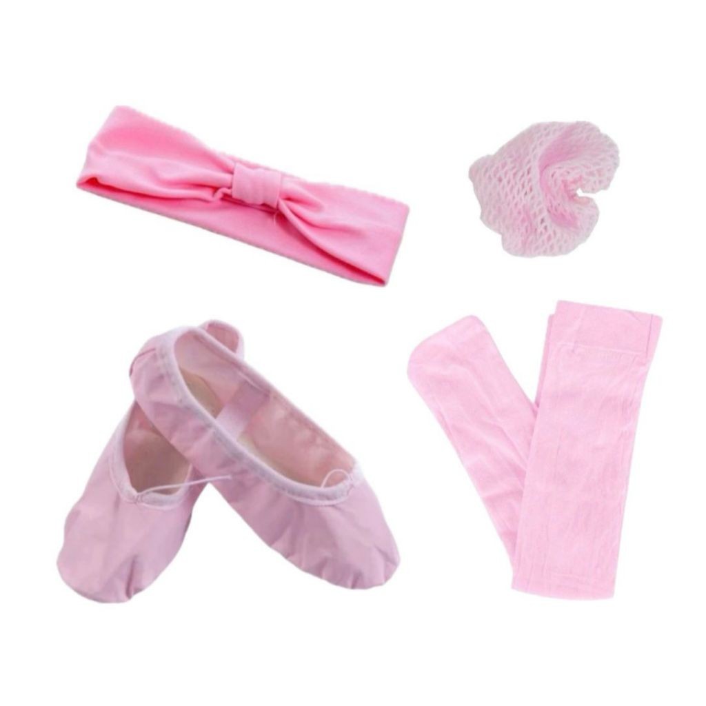 Kit Ballet 4 Itens : Meia, Sapatilha , Rede e Faix