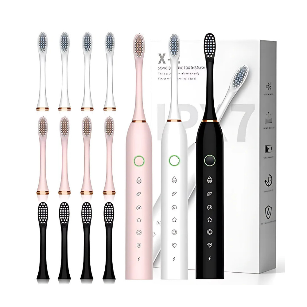 Escova De Dentes Elétrica  Moderna Com Cabeça Su