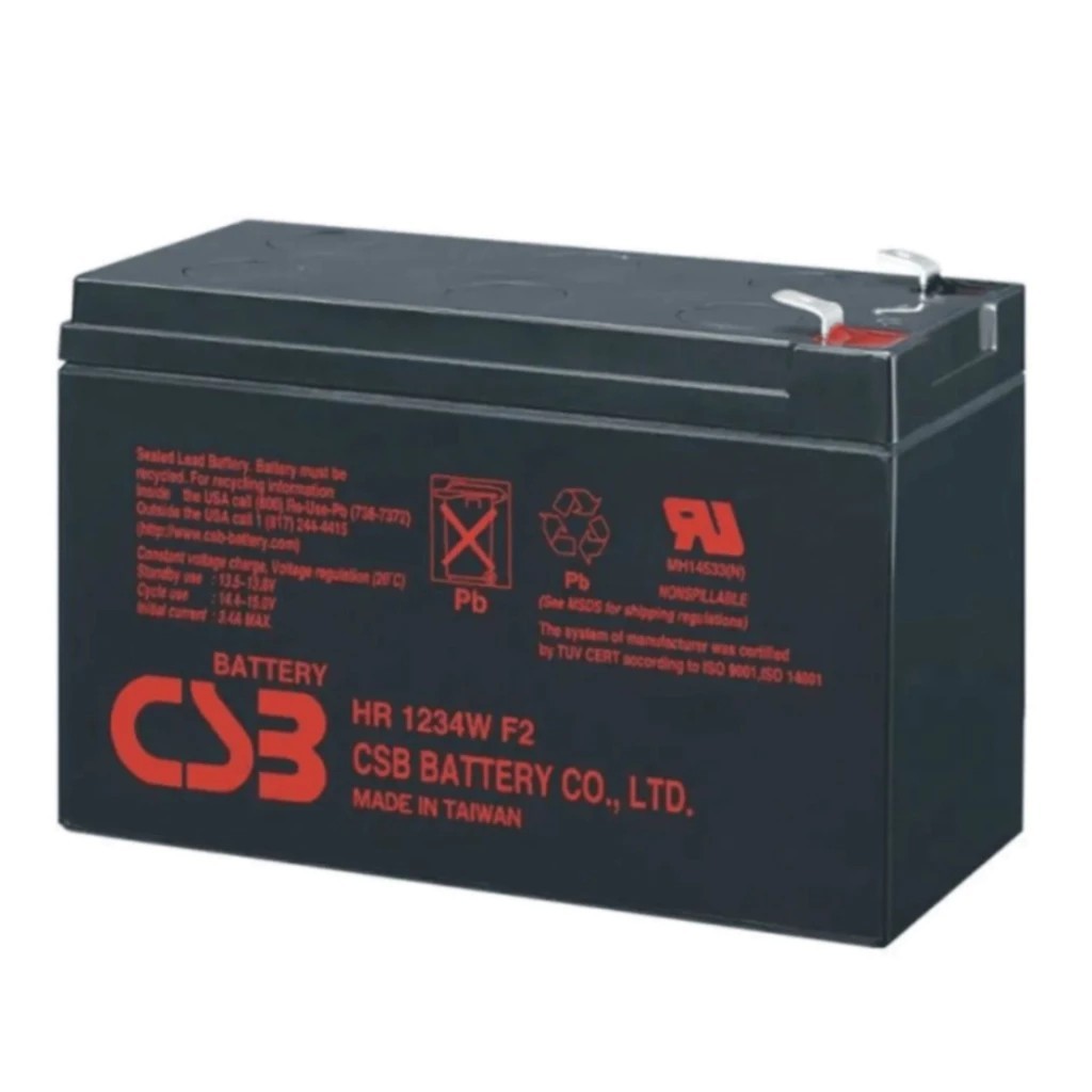 Bateria Selada CSB 12V 9Ah Vrla Nobreak, Alarmes, 