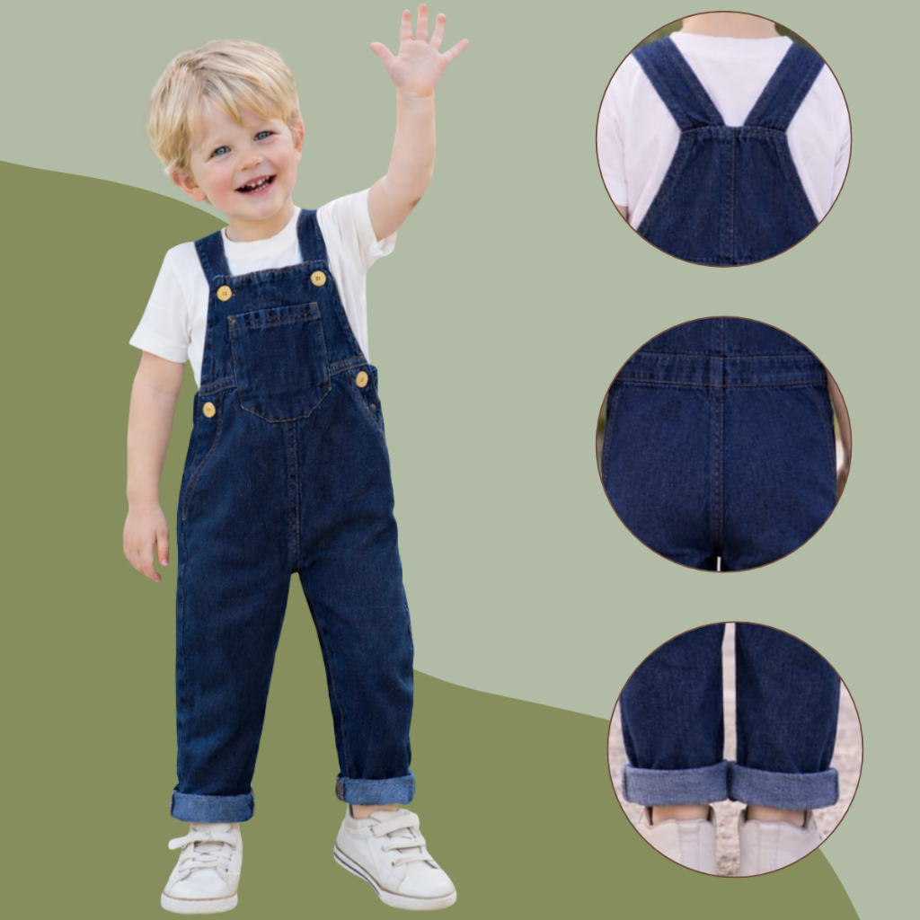 Macacão Jardineira Calça Jeans Infantil Menino 1