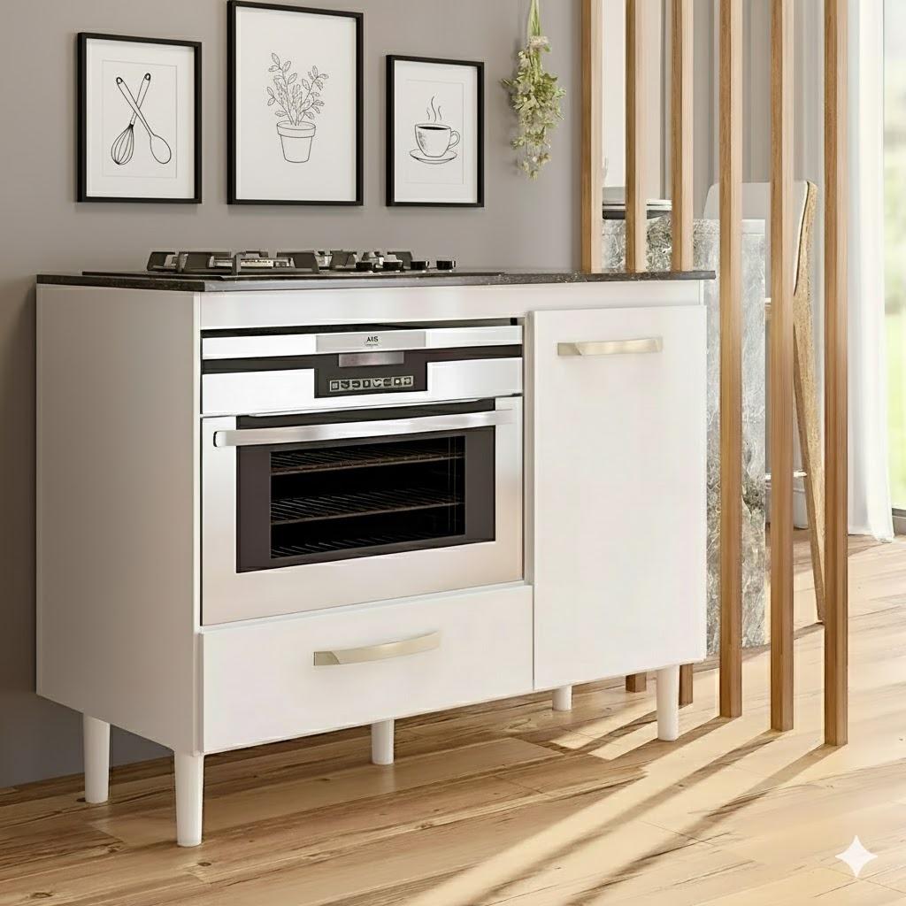 Balcão para Cooktop 4 Bocas e Forno TET – C
