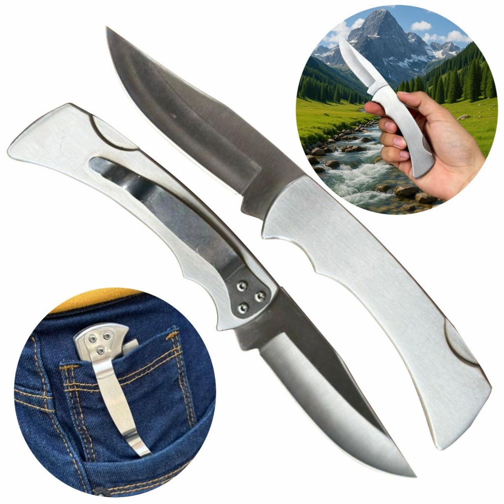 Canivete de Bolso Aço Inox  Personalizado a Laser