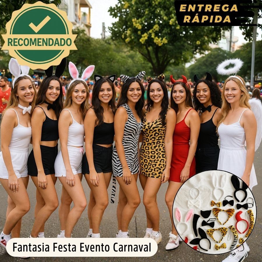 Tiara Fantasia Carnaval Eventos Rabinho Gravata Co