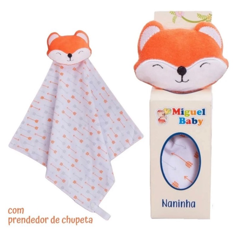 Naninha Porta Chupeta para bebê/ Com carinha de b