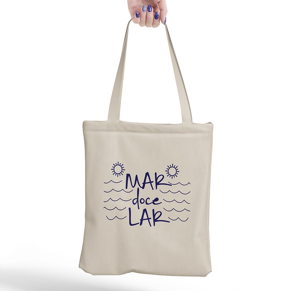 Bolsa de Praia Ecobag Mar doce Lar ecológica algo