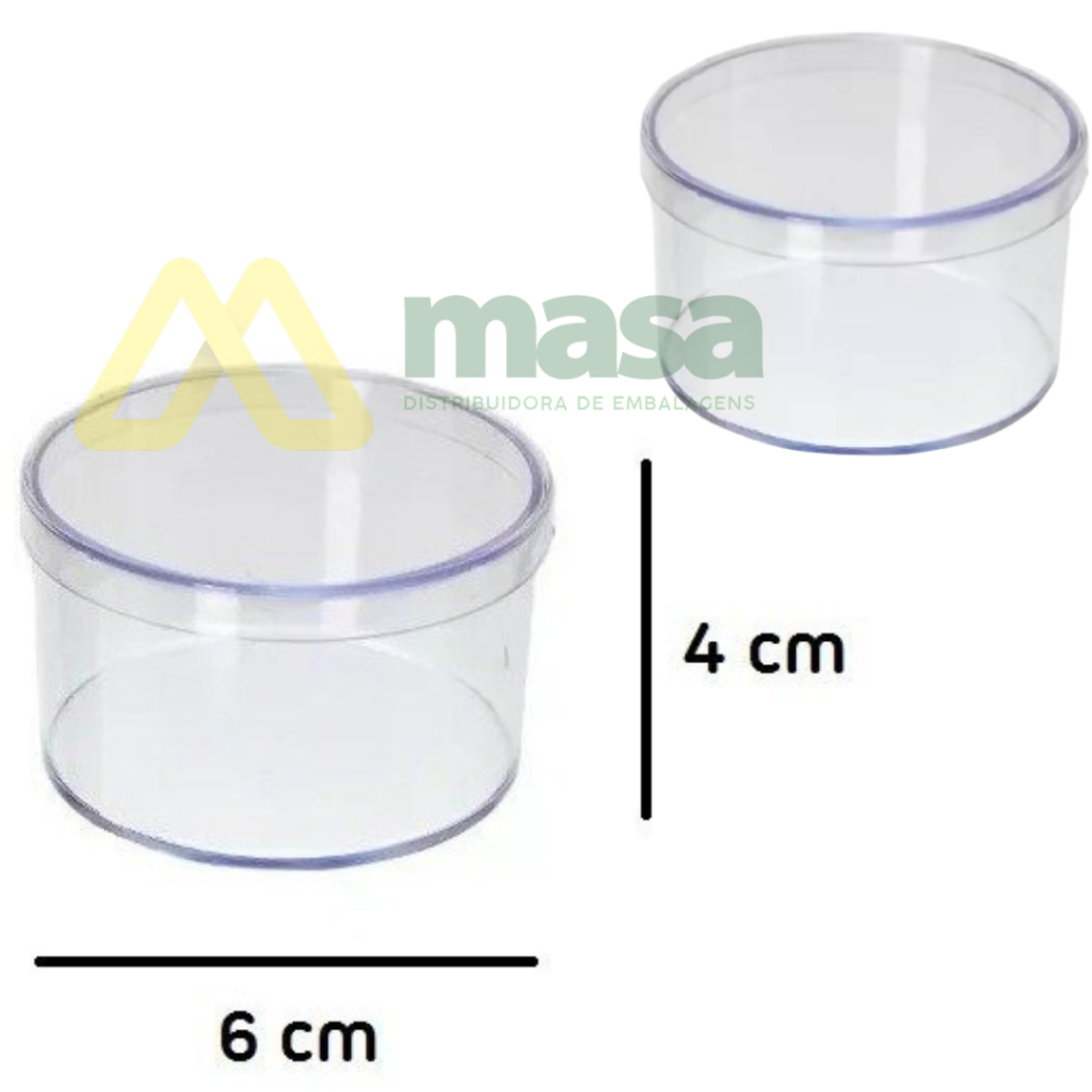 Kit festa Caixinhas Acrilicas Redonda 6×4 tra