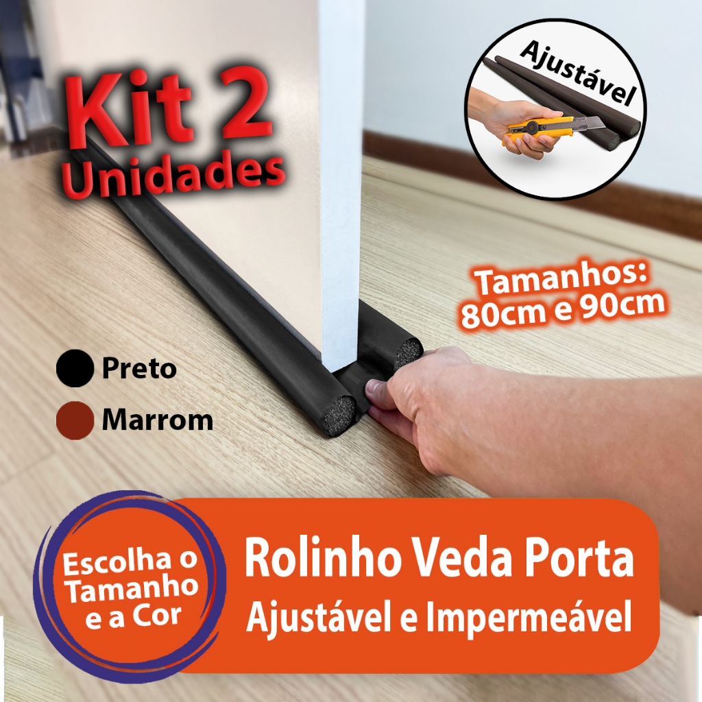 Kit Veda Porta Rolinho Ajustável Protetor Imperme