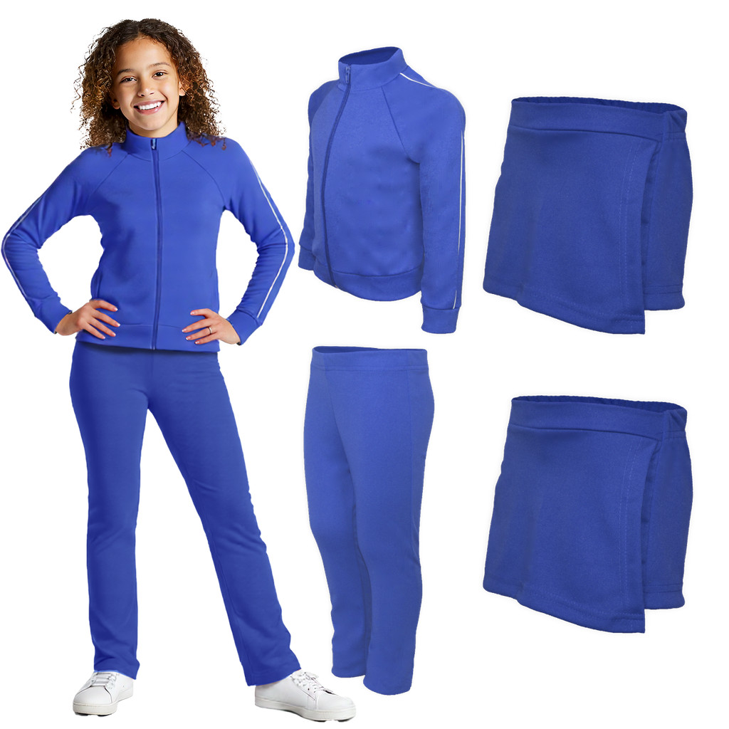 Kit Uniforme Escolar Feminino Infantil Helanca