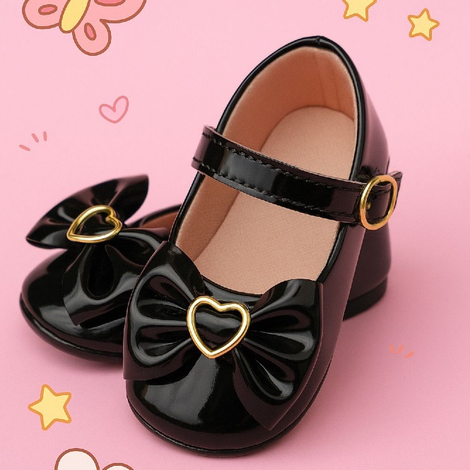 Sapatinho de Bebê Feminino Verniz com Laço  Nume
