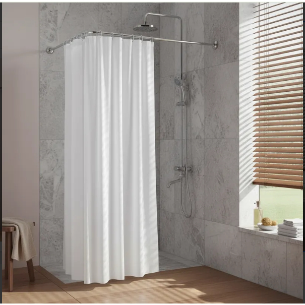 Suporte aluminio para porta cortina de Box de banh