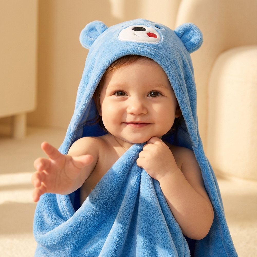 Toalha de Banho Bebê Cobertor de Bebê 95x65cm Fe