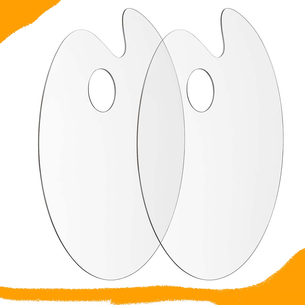 2 peças Paleta de tinta a óleo, paleta de tinta 