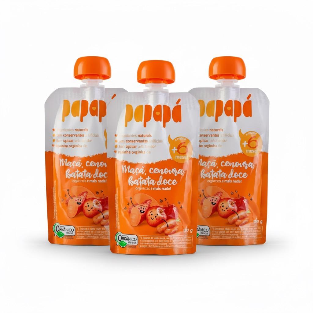 kit Papinha Papapá – Maçã, Cenoura e Bata