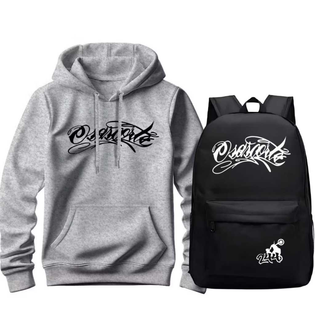 Kit Moletom e Mochila Estampado Osascorte Moda Mot