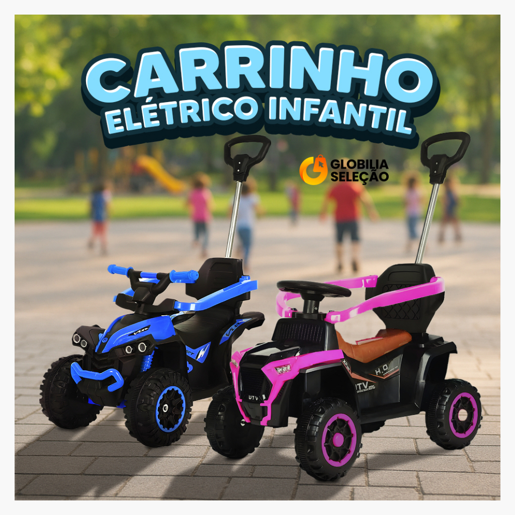 Carro Carrinho Eletrico Infantil 6V Com Luzes USB 