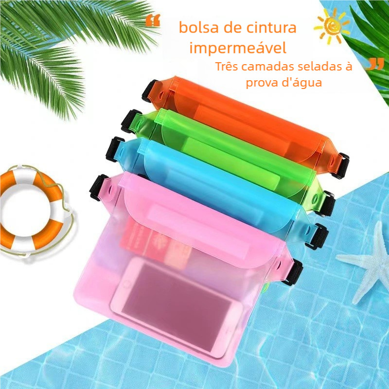 Pochete PVC A prova da água Bolsa De Cintura Ajus