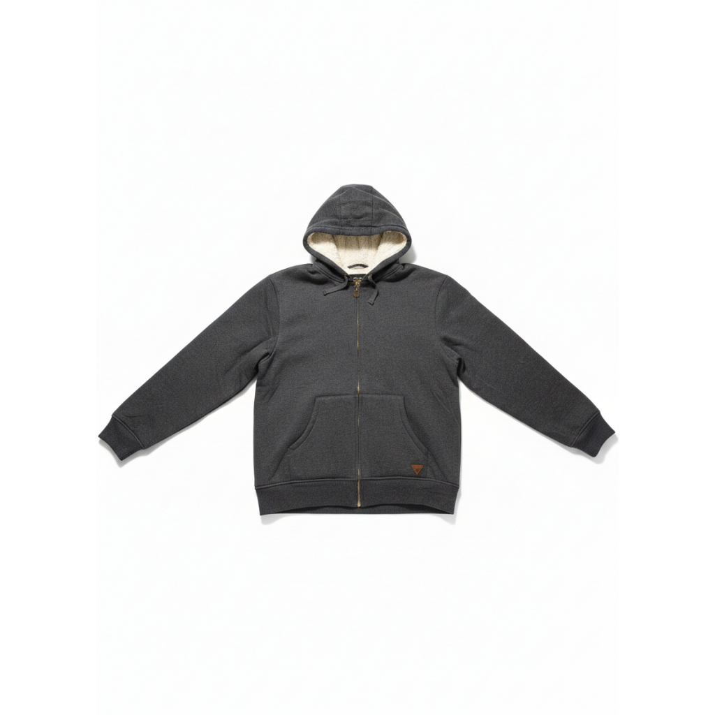 Moletom Masculino Forrado com Capuz e Zíper Frio 