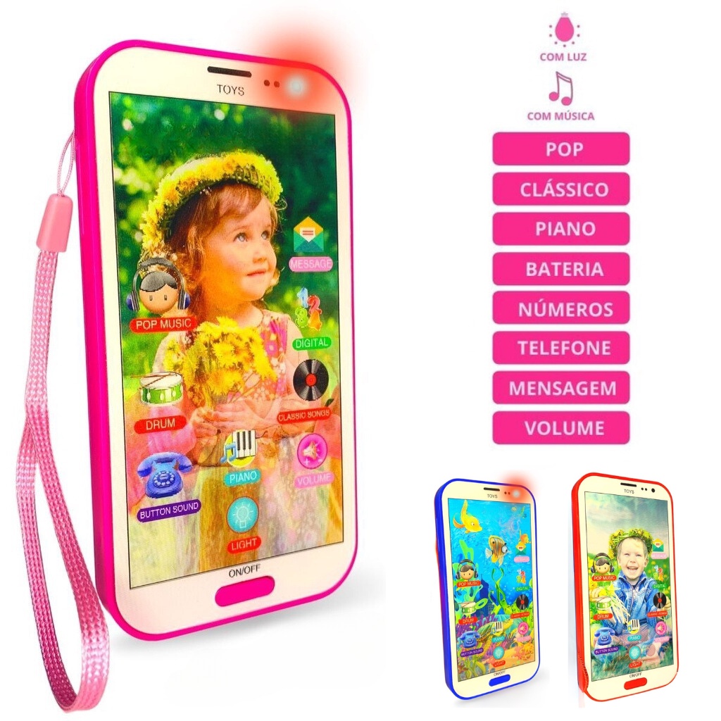 Kits de Brinquedo celular infantil musical com ima