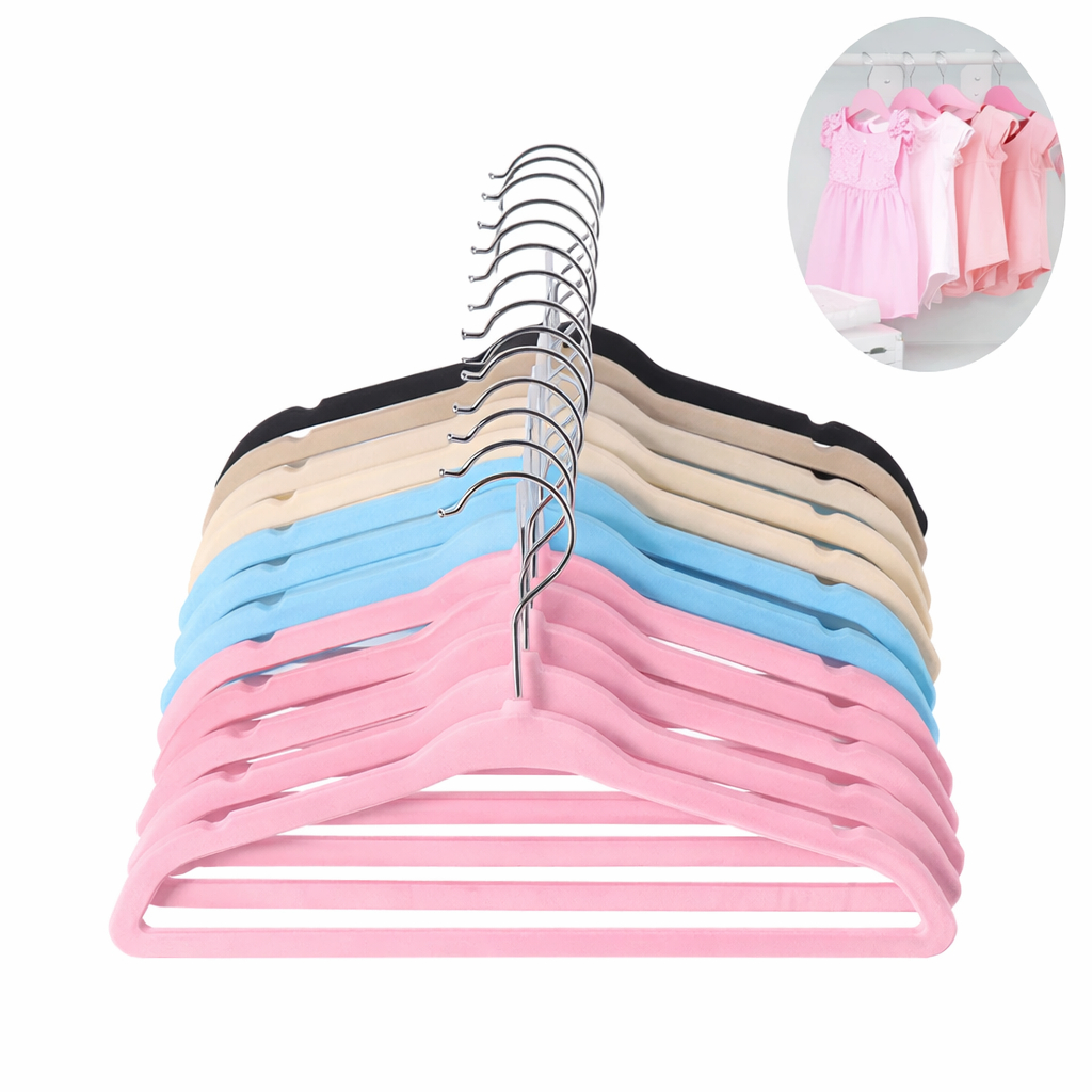 Vittak Kit Cabide Infantil Veludo Antideslizante O