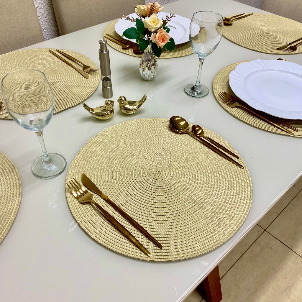 Jogo Americano Redondo 4 até 8 peças Mesa REDOND