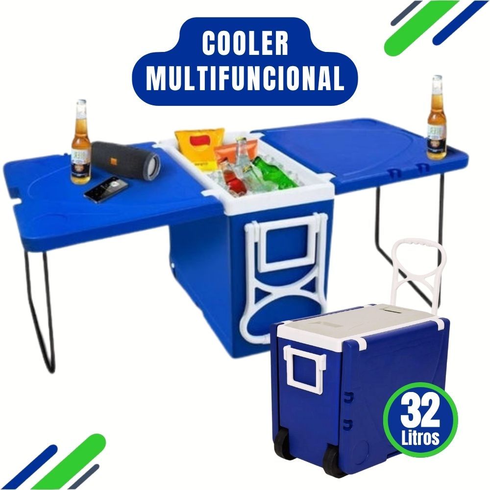 Cooler Multifuncional Super Térmico 32L  Com Mesa