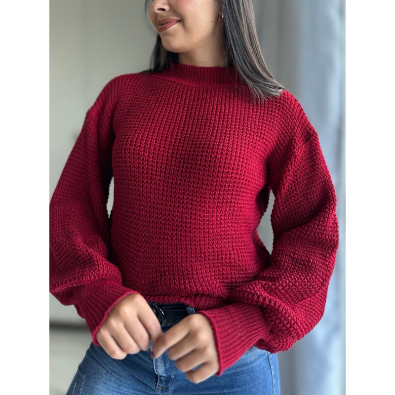 Blusa Manga Bufante Fang Tricot RAQUEL feminina ma