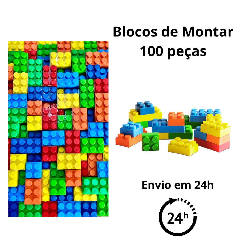 Blocos de Montar com 100 Peças Grandes Brinquedo 