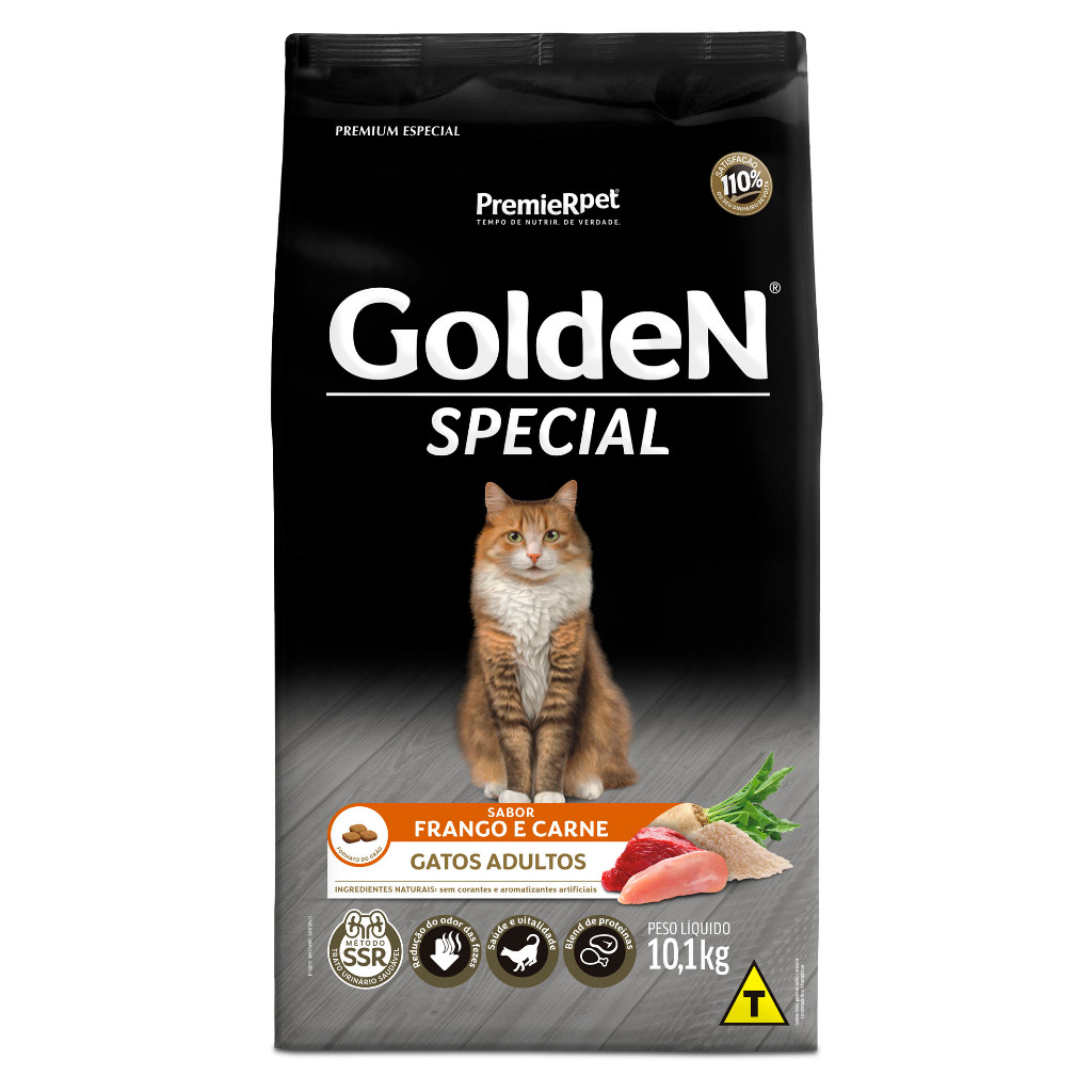 Ração Golden Special Gatos Adultos Frango e Carn