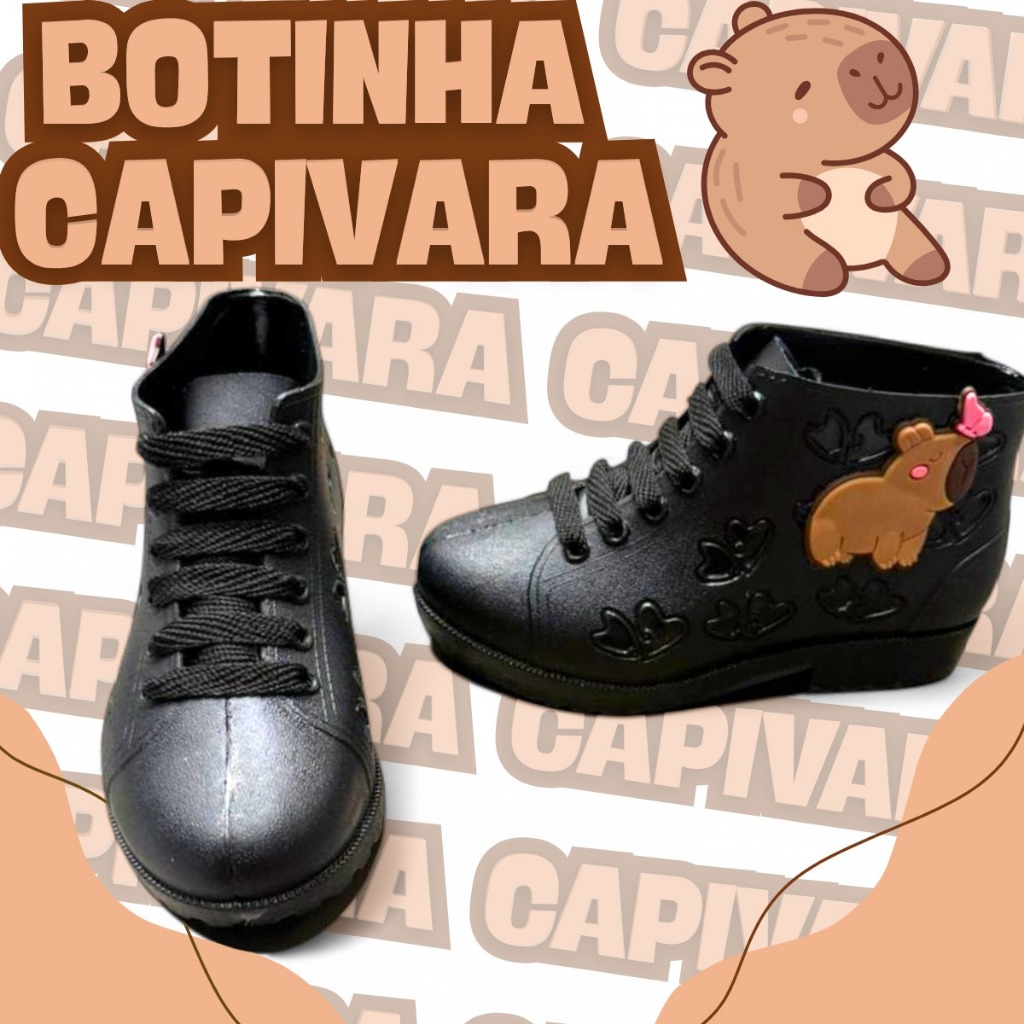Botinha Infantil Capivara Feminina Juvenil Confort