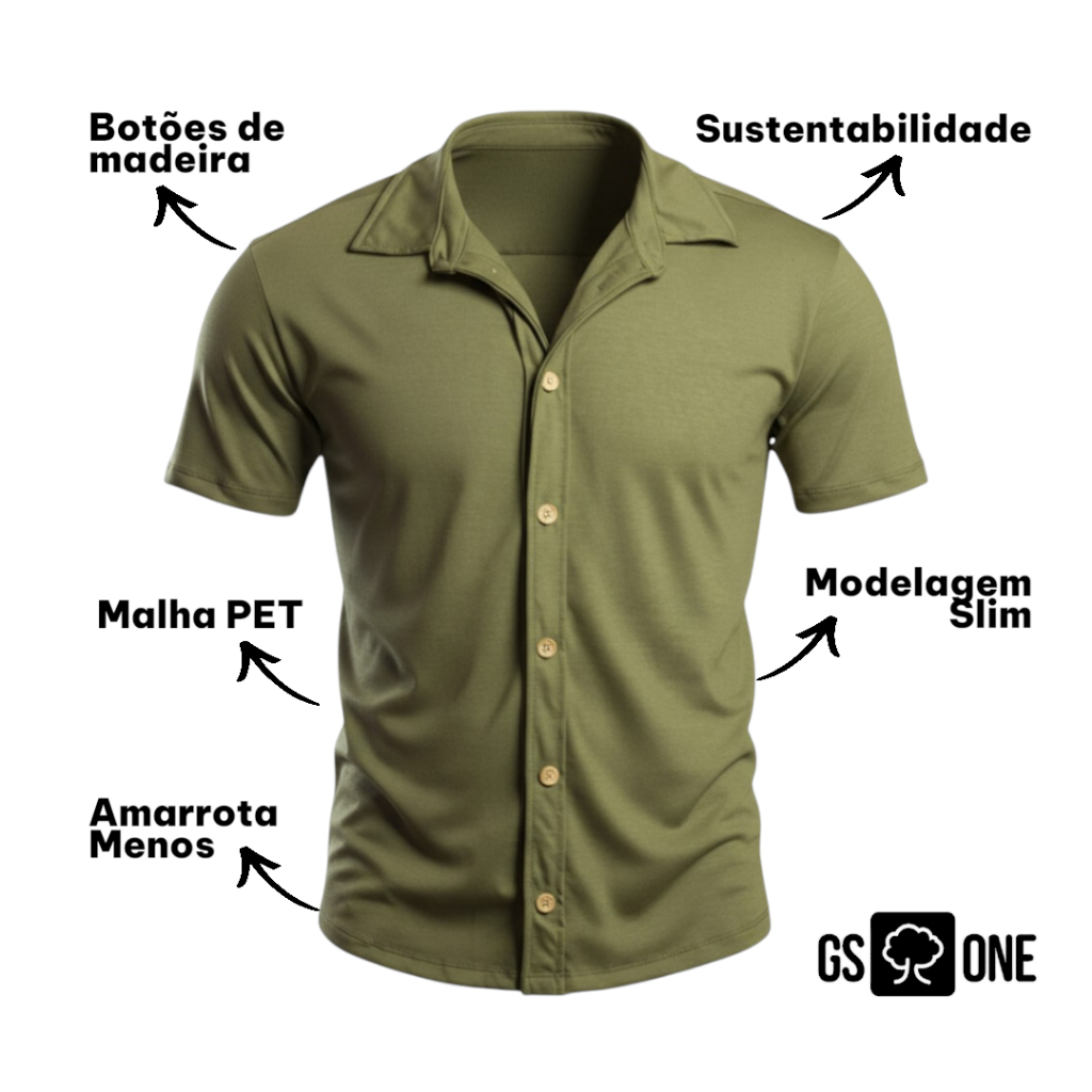 Camisa Botões GS One Estilosa Casual